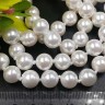 Купить (ОПТ) Бусина Жемчуг 36 Sea Shell Perl округлый 10мм белый имит. (камни) (нить 23см) с доставкой по России