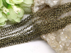 Цепочка I007 с простым плетением звено 3,5*2,8мм античная бронза (Iron) (50см)