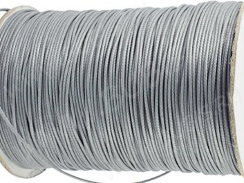 Вощёный полиэстеровый шнур "корейский" 0,5мм серый (1м)