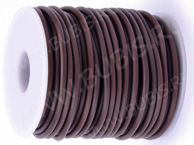 Полиуретановый шнур 14 2мм ПОЛЫЙ коричневый матовый (1м)