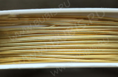 Проволока медная 28 толщина 0,8мм золотистая (Copper) (ок. 5м)