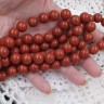 (ОПТ) Бусина округлая 12мм Яшма красная натуральная (камни) (НИТЬ) Купить (ОПТ) Бусина округлая 12мм Яшма красная натуральная (камни) (НИТЬ) с доставкой по России