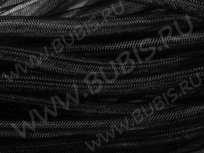 Нейлоновая ювелирная сетка 10мм чёрная (шнуры) (1м)