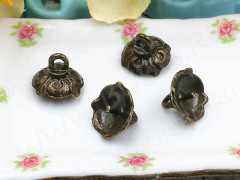 (СКИДКИ!!!) Держатель кулона 075 шапочка со штырьком 11,5*11,5*9мм античная бронза (литьё) (10шт)