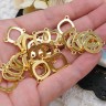 Купить 350 Коннектор Ромб округлый рамка вставка для браслетов 19*14,5*0,9мм золотистая (Хирургическая ювелирная сталь) с доставкой по России