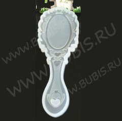 Молд 248 для эпоксидной смолы 170*65*7мм Зеркальце с узорами и ручкой (силикон)