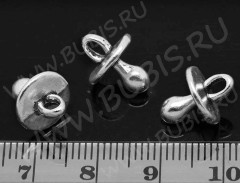 Подвеска Соска 01 3D Пустышка 13,5*10*10мм античное серебро (литьё)