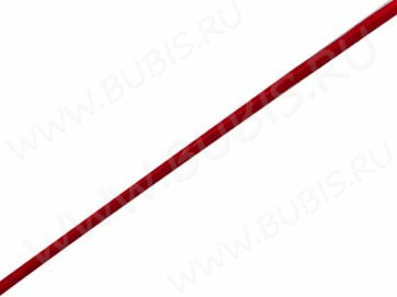 Шнур кожаный 03 воловья кожа 2мм круглый красный (1м)