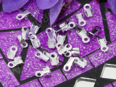(СКИДКИ!!!) Зажимы №10 6*3*2,2мм серебристые (Iron) (50шт.)