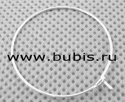 Кольца - элементы для серёжек 25мм серебристые (Brass) (1 пара)