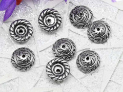 211 Шапочка пластиковая 11*11*4,5мм античное серебро (АКРИЛ) (10шт.)