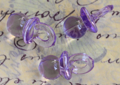 Подвеска Соска 02 3D 19,5*10*10мм св.фиолетовая прозрачная (акрил)