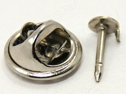 Основа (заготовка) для броши №99 Значок с площадкой 4,5мм цвет платины (Brass) (10шт)