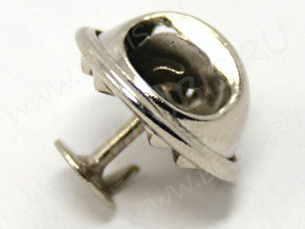 Основа (заготовка) для броши №99 Значок с площадкой 4,5мм цвет платины (Brass) (10шт)