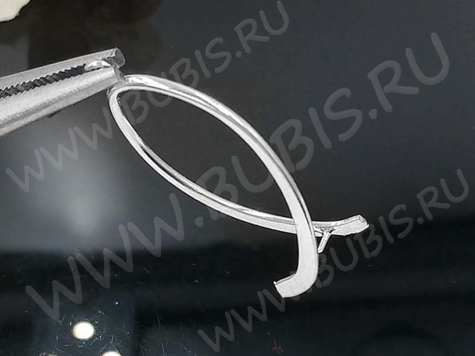 Держатель кулона 058 Большой 39,5*14,5*10мм серебристый (Brass)