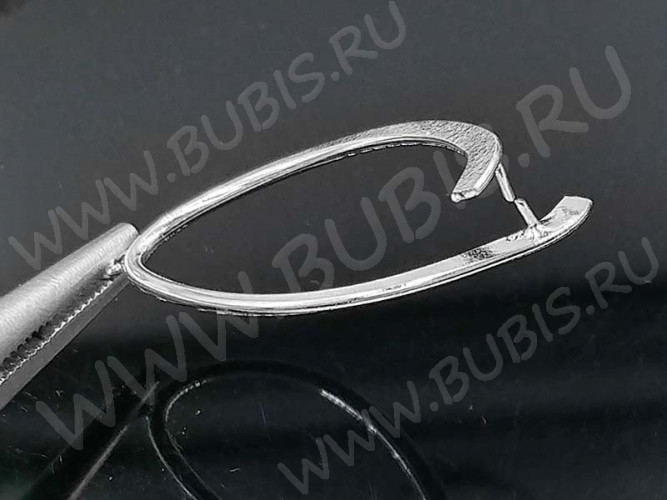 Держатель кулона 058 Большой 39,5*14,5*10мм серебристый (Brass)