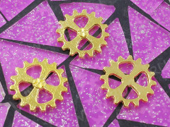 Шестерёнка 14 14*14*1,7мм золотистая (литьё) (Steampunk)