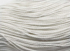 Вощёный п/э шнур &quot;канатик&quot; 1мм белый молочный (5м)