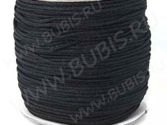 Нейлоновый шнур 13 круглый 1,5мм чёрный (1м)