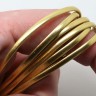 Купить Шнур кожаный 25 мягкий кожзам полоска 1,6-2*1мм золотистый (1м) с доставкой по России