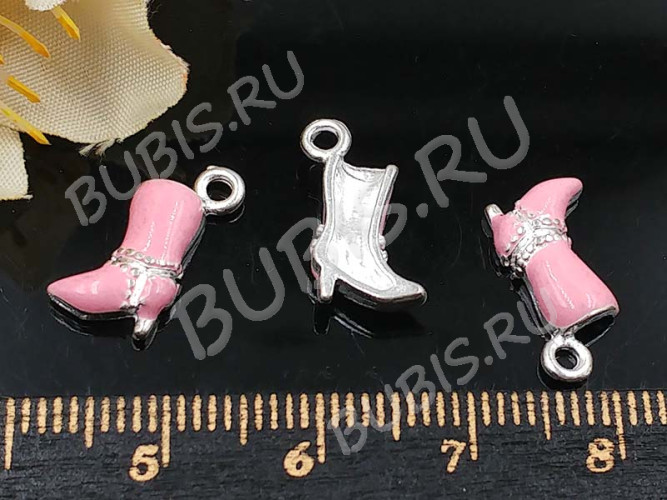 Подвеска Сапог 03 15*8*3мм розовый (цветные подвески)
