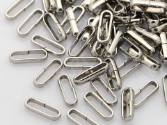 Колечки овальные 10*3,5*2мм цвет платины (Хирургическая сталь) (10шт)