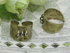 Основа (заготовка) для кольца 107 17мм с 3-мя петельками античная латунь (Brass)