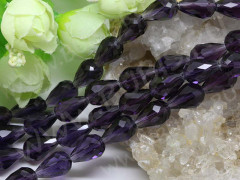 Бусина Капля гранёная 15*9,5*9,5мм фиолетовая прозрачная (имитация Сваровски)