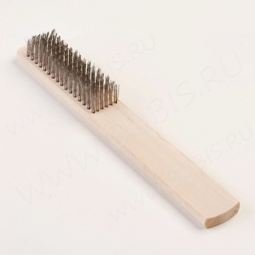 Щётка 01 Корщетка шесть рядов сталь с деревянной ручкой (инструменты для бижутерии)