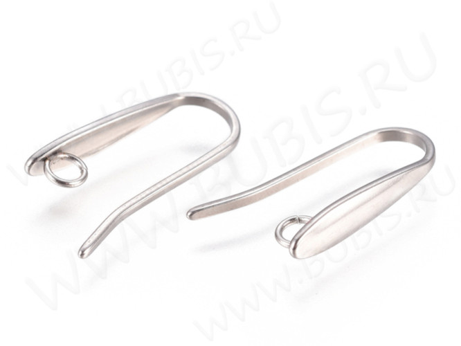 Швензы-крючки №105 вытянутая капля 20*10*3мм цвет платины (Хирургическая сталь) (1 пара)