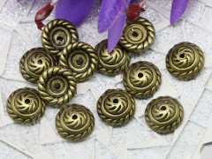 211 Шапочка пластиковая 11*11*4,5мм античная бронза (АКРИЛ) (10шт.)