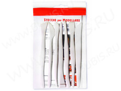 Набор стеков 08 для лепки CWR 16,5см бежевые, синие (инструменты для моделирования) (7шт.)