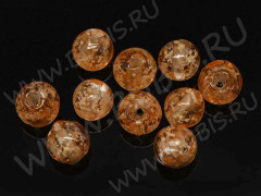 062 Шарик светонакопительный 10мм янтарный (Lampwork)