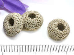 Бусина Пандора 071 Рондель каменный 16*16*9мм Лава бежевая (камни) (Pandora Style)