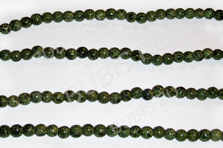(СКИДКИ!!!) Бусина округлая 6мм Змеевик (камни) (10шт.)
