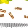 Купить Концевик 073 8*3*3мм для шнура 2-2,4мм св.розовое золото (Brass) (10шт.) с доставкой по России
