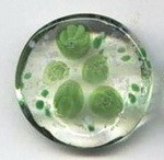 096 Круг Лэмпворк 32*6мм (БЕЗ отверстия) прозрачный с зелёным