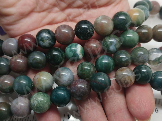 (СКИДКИ!!!) Бусина округлая 12мм Агат Индийский (камни) (10шт)