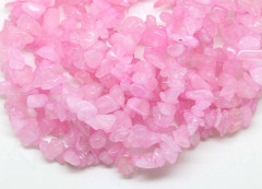 Крошка (галтовка) каменная 089 5-9мм Кварц тонир. ярко-розовый (камни) (нить с замком прим.45см)