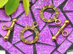078 Тоггл Солнышко 19*14мм и 19*8мм античное золото (литьё)
