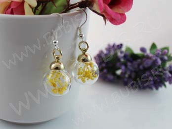 Пузырь стеклянный 44 Сфера с одним отверстием (4-5мм) 25*25мм прозрачный (стекло)