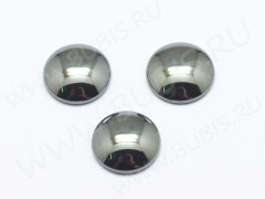 Кабошон каменный 109 Круг 12*12*3,6мм Гематит синт. (камни)