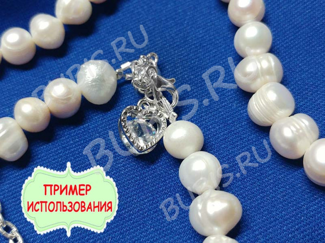 Защита ланки или нити от перетирания 4*5*1мм серебристая (Brass) (10шт.)