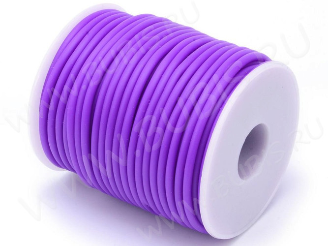 Полиуретановый шнур 09 4мм ПОЛЫЙ (1,5мм) сиреневый (1м)