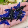 Кулон Бабочка 02 39-40*33-38мм сине-чёрная (Lampwork) Купить Кулон Бабочка 02 39-40*33-38мм сине-чёрная (Lampwork) с доставкой по России