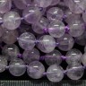 Купить (ОПТ) Бусина округлая 8мм Аметист светлый натуральный (камни) (НИТЬ) с доставкой по России