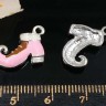 Купить Подвеска Ботинок 01 15,5*13*3мм розово-белый (цветные подвески) с доставкой по России