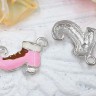 Купить Подвеска Ботинок 01 15,5*13*3мм розово-белый (цветные подвески) с доставкой по России