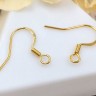 Швензы-крючки №096 19*15,5*0,7мм позолоченные Gold Plated 18K золотистые (Хирургическая Сталь) (1 пара) Купить Швензы-крючки №096 19*15,5*0,7мм позолоченные Gold Plated 18K золотистые (Хирургическая Сталь) (1 пара) с доставкой по России