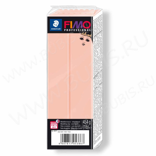 Полимерная глина FIMO Professional Doll Art Полупрозрачный розовый 8071-432 (454г)